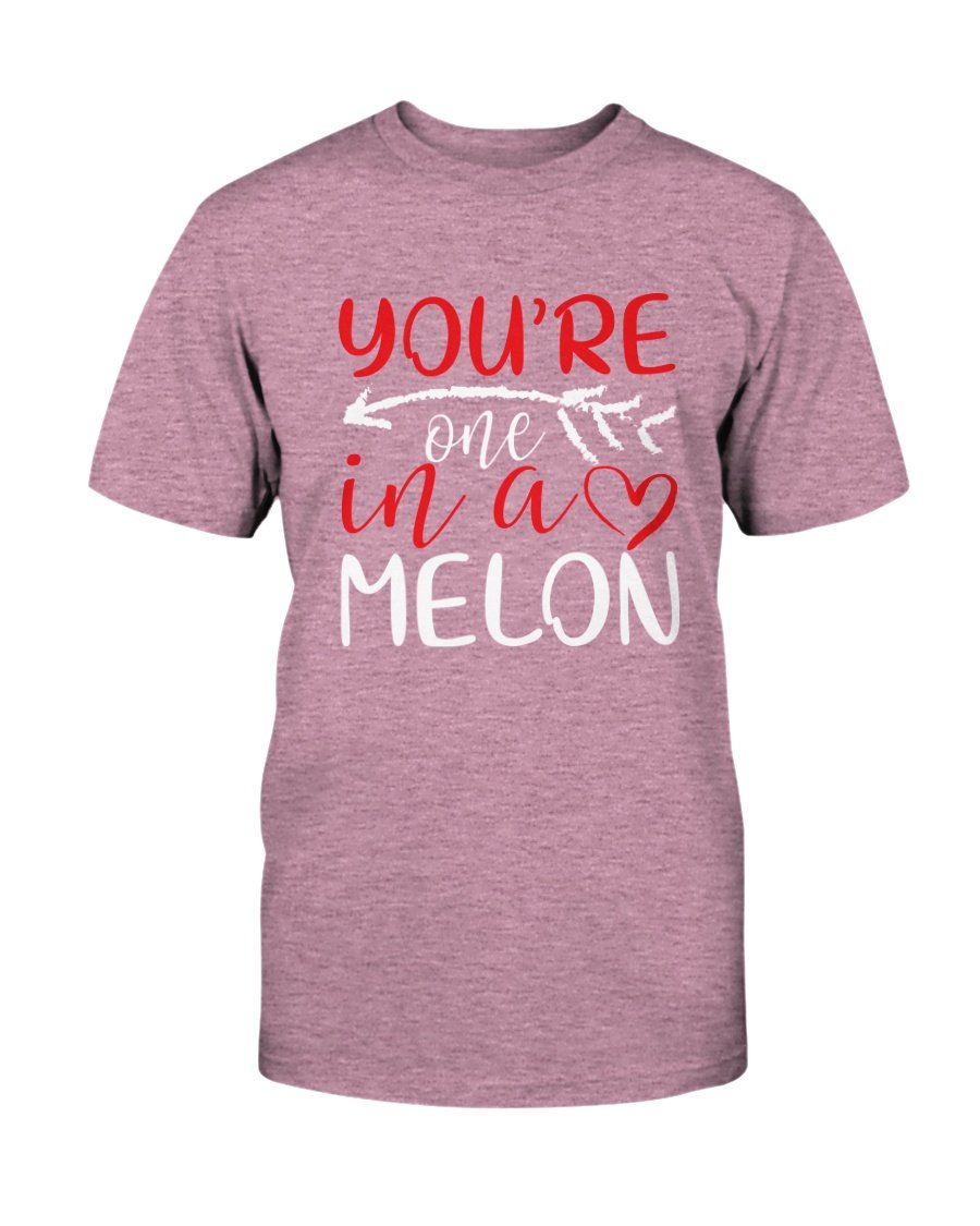 You're One In A Melon Shirt displayed in various colors, showcasing its soft fabric and stylish design.