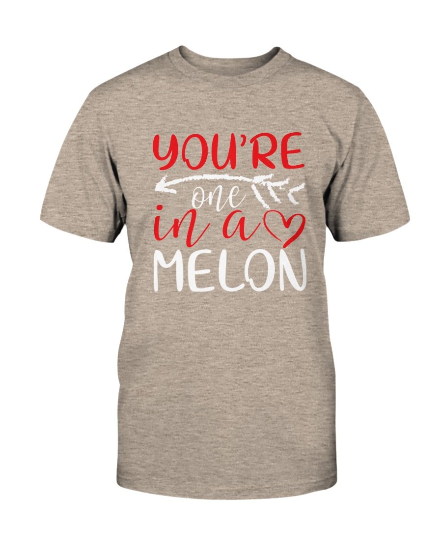 You're One In A Melon Shirt displayed in various colors, showcasing its soft fabric and stylish design.