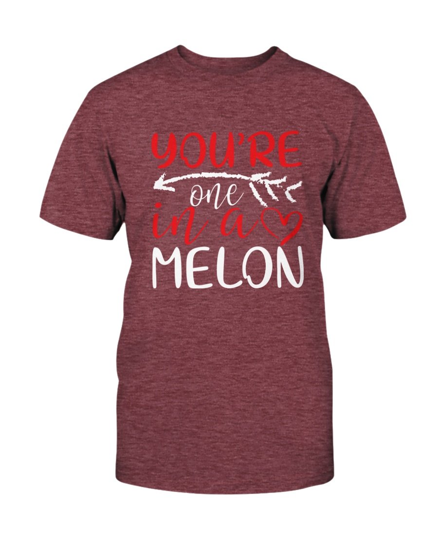 You're One In A Melon Shirt displayed in various colors, showcasing its soft fabric and stylish design.