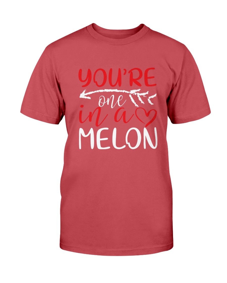 You're One In A Melon Shirt displayed in various colors, showcasing its soft fabric and stylish design.
