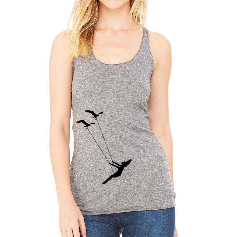 Main Flying bird swing racerback tank top image