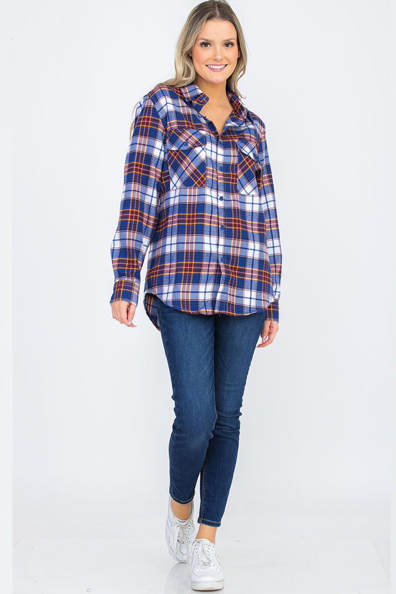 Main Oversize Boyfriend Plaid Checkered Flannel image