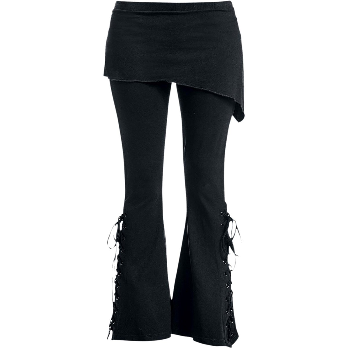 URBAN FASHION 2in1 Boot-Cut Leggings with Micro Slant Skirt in a stylish display, showcasing the unique design and high-quality cotton fabric.
