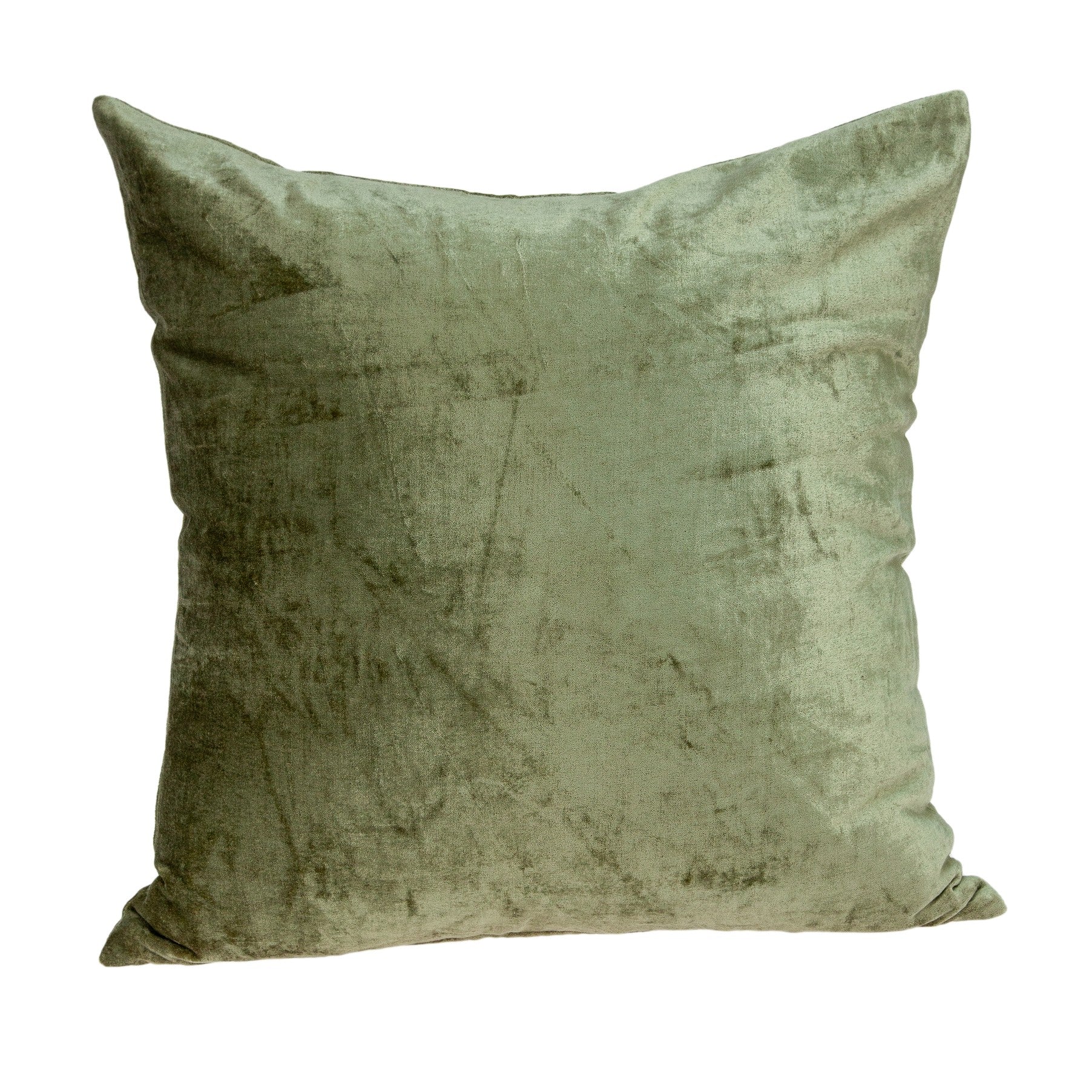 Transitional olive solid pillow cover measuring 22x7x22 inches, crafted from cotton and viscose blend, perfect for home decor.