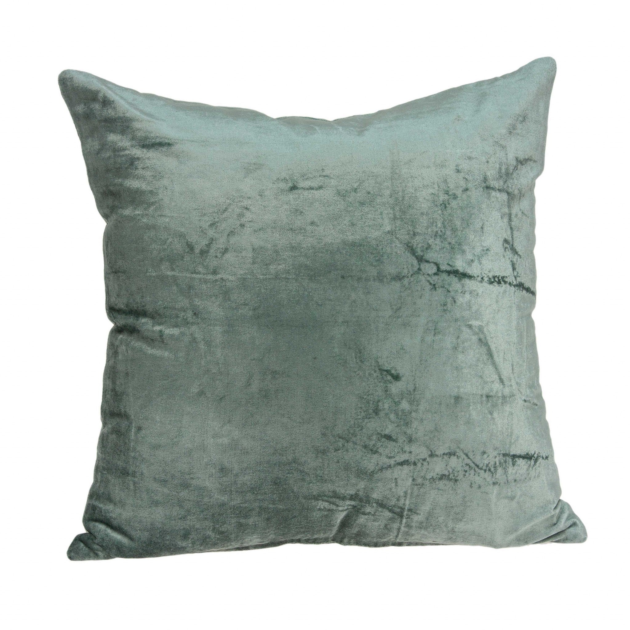 Transitional sea foam solid pillow cover measuring 22x7x22 inches, made from a cotton and viscose blend, perfect for home decor.