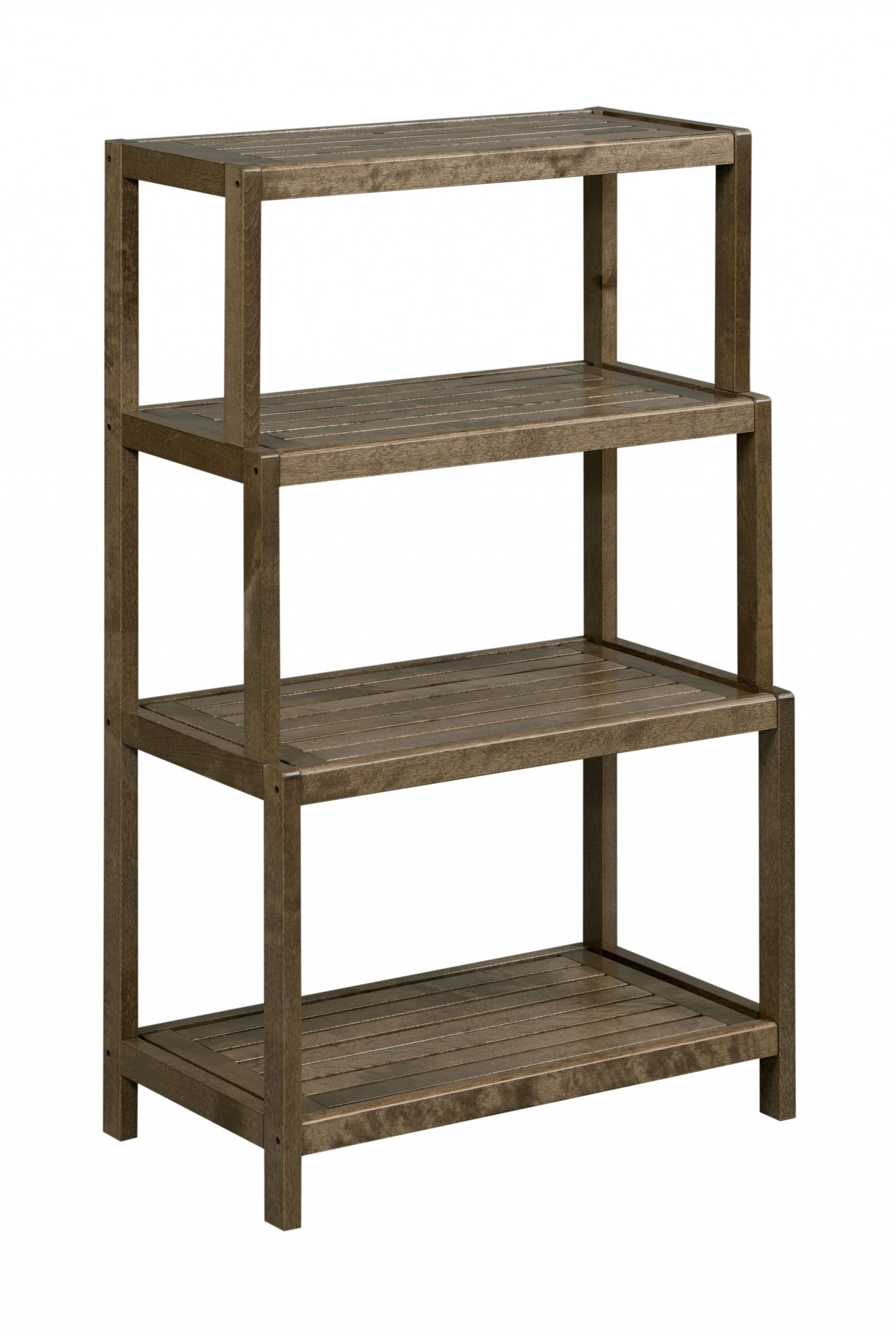 37-inch bookcase with 4 shelves in antique chestnut finish, showcasing solid wood construction and elegant design.