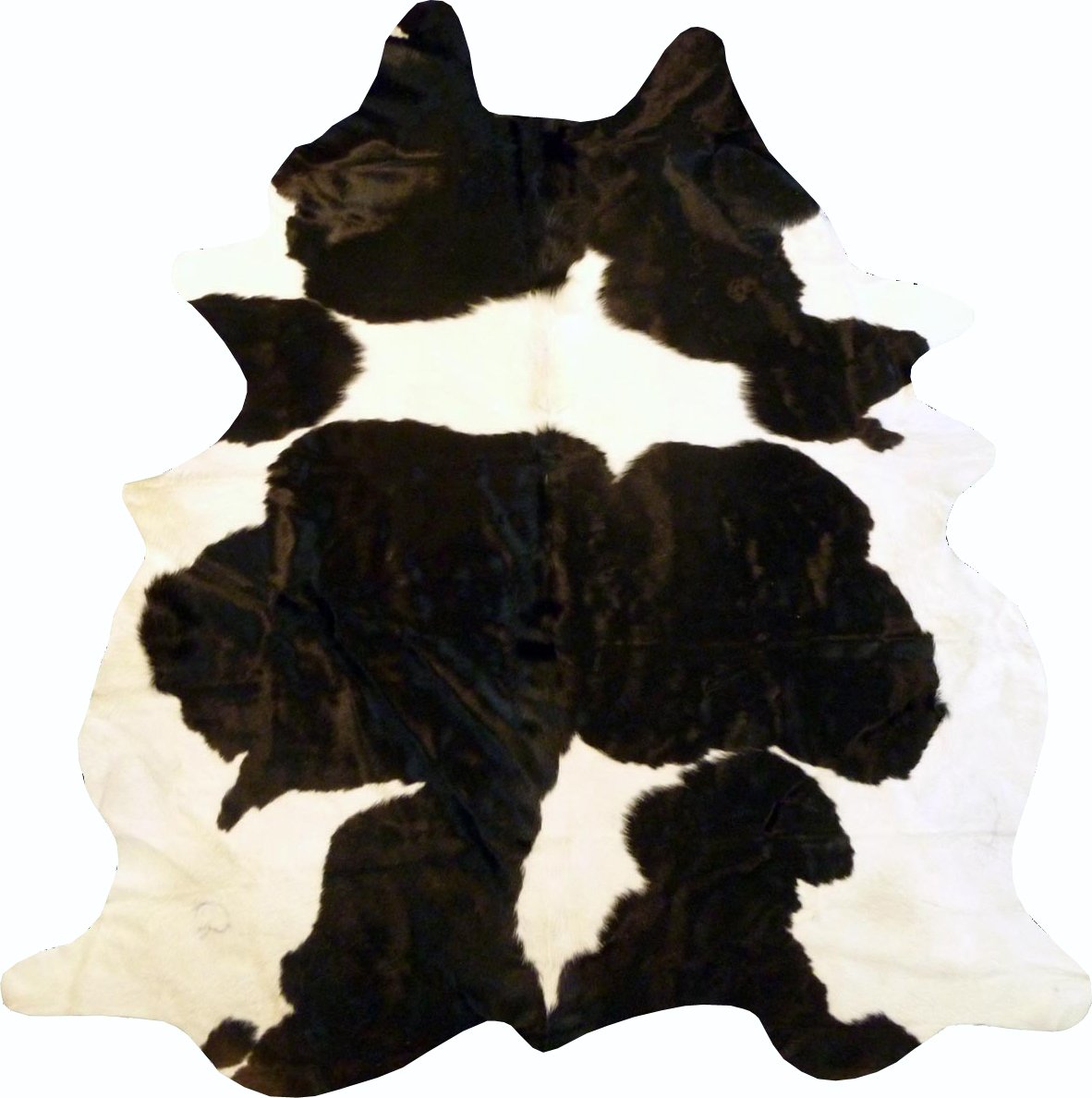 5.5 Ft Holstein Brindled Cowhide Rug showcasing unique brindled patterns and soft texture, perfect for home decor.