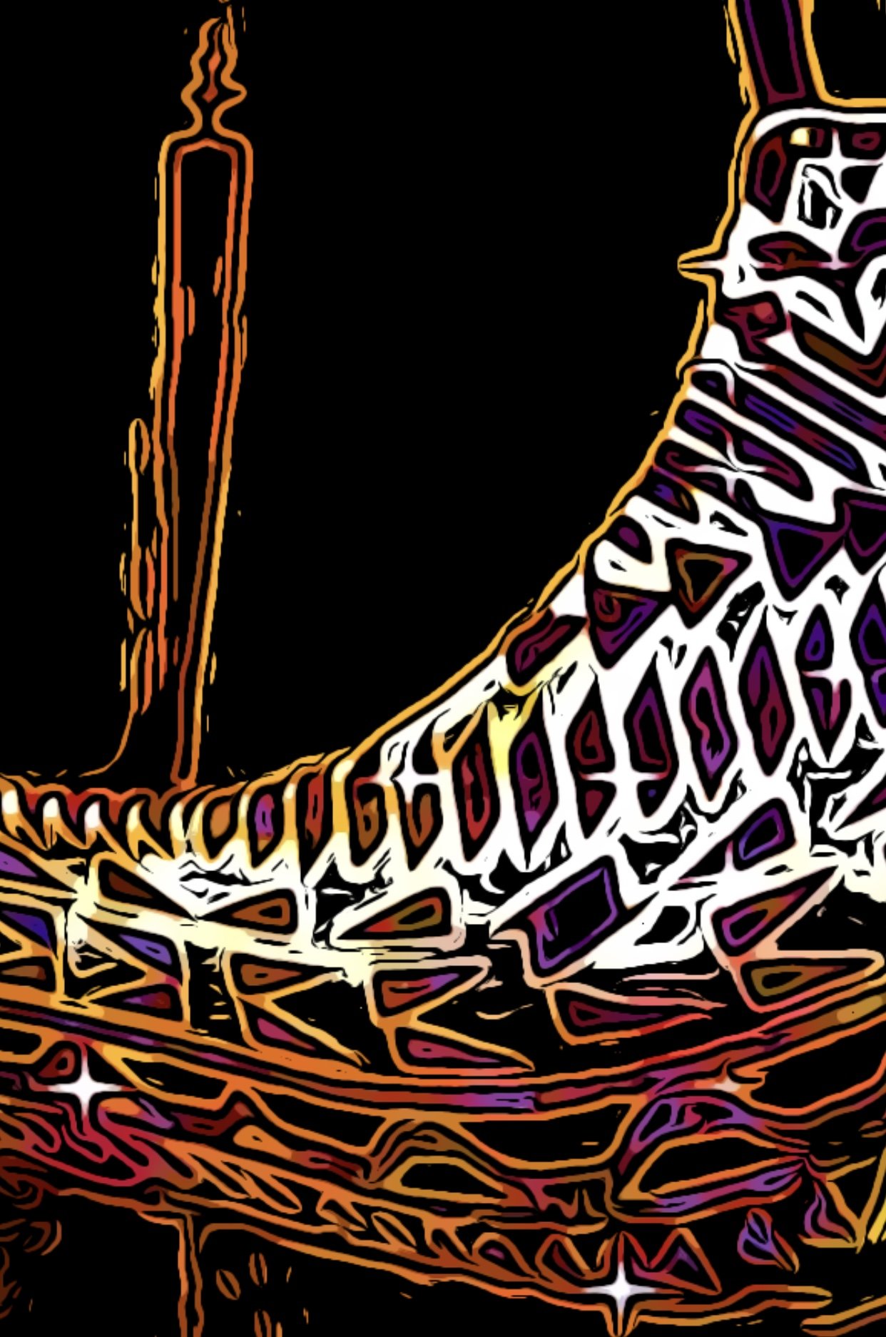 7.0/3.0 Original Artwork by thelionbody®, featuring vibrant colors and intricate details in a custom unfinished frame.