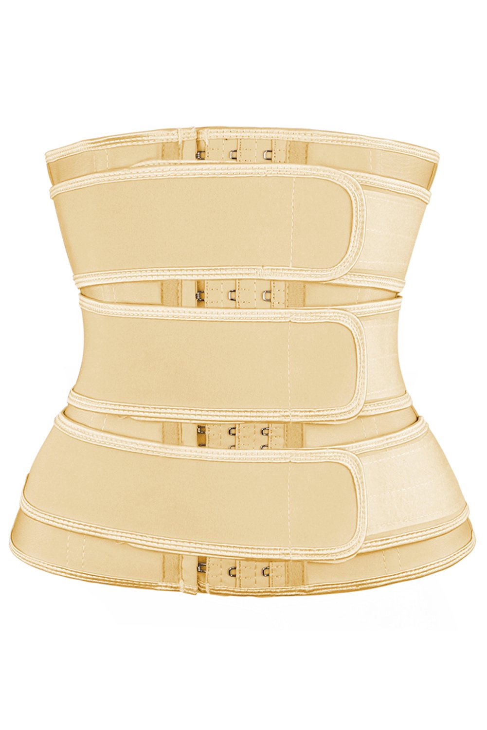 9 Steel Bones Latex Belt Waist Trainer with adjustable hooks, designed for comfort and support during workouts.