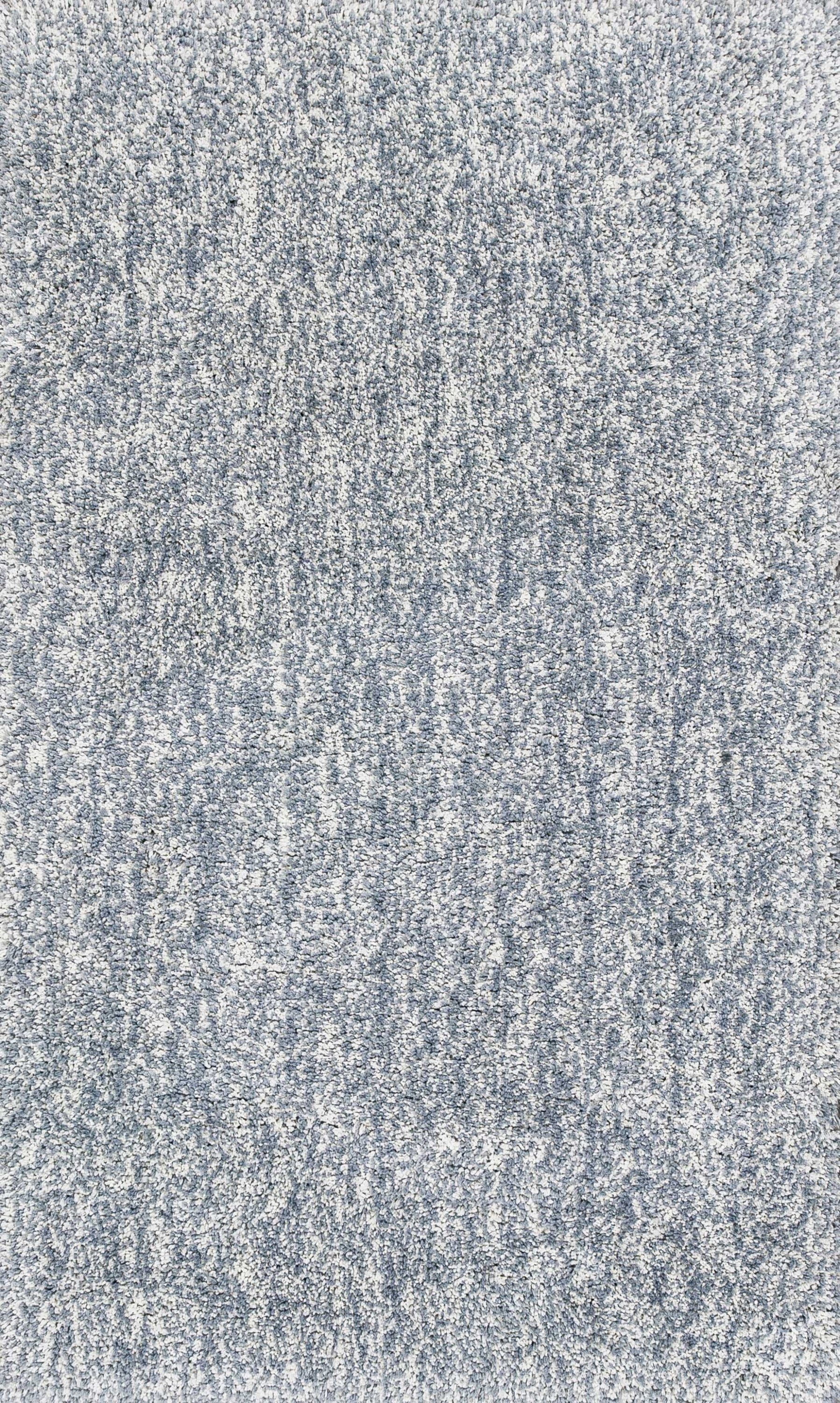 9' x 13' Polyester Slate Heather Area Rug showcasing a light blue slate heather design, hand woven with a soft texture and cotton backing.
