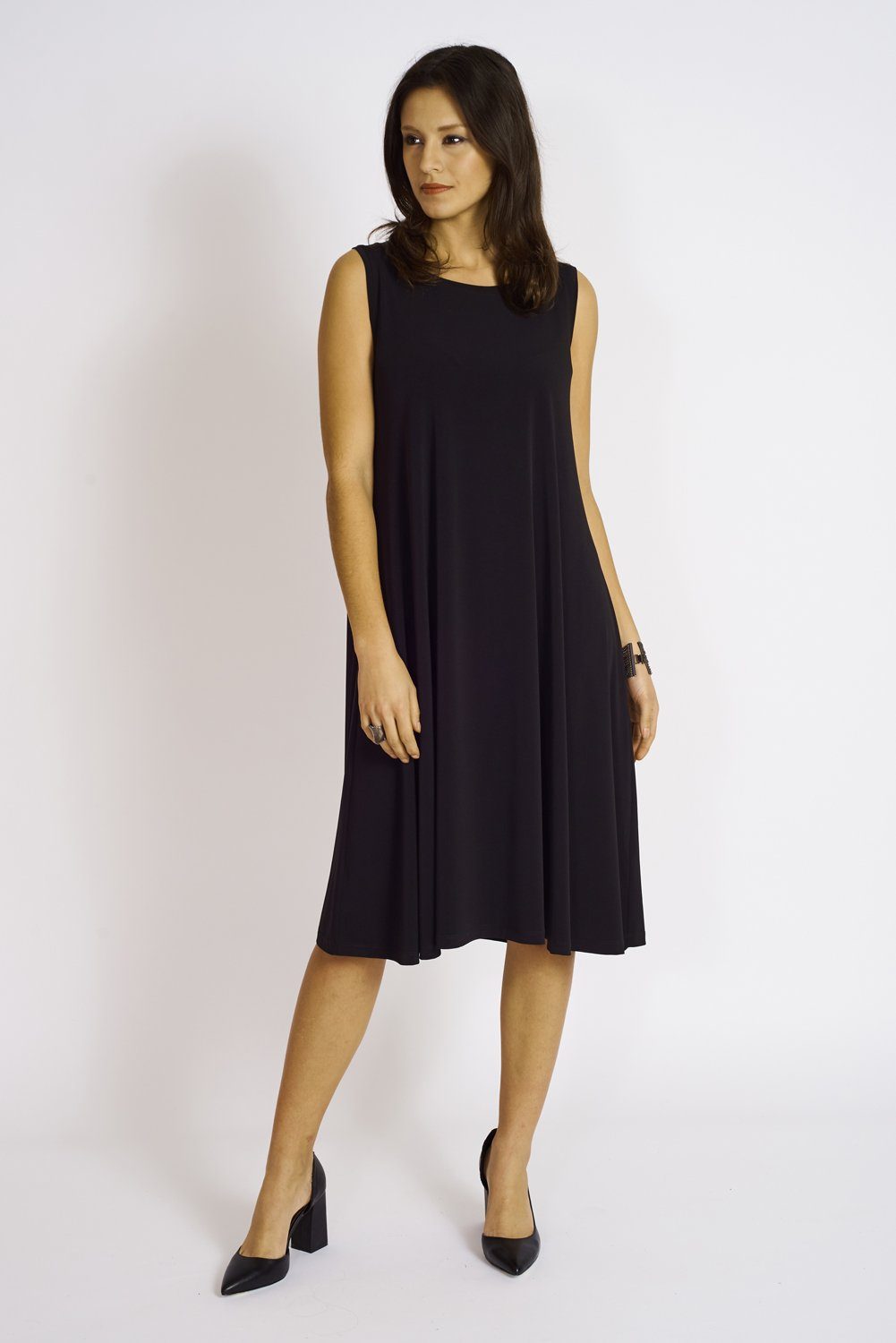 A Line Midi Dress made from soft bamboo fabric, showcasing a flattering silhouette and elegant design, perfect for various occasions.