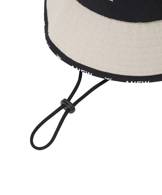 ANEW Golf Color Block Bucket Hat featuring a stylish color block design and ventilated islet for comfort on hot days.