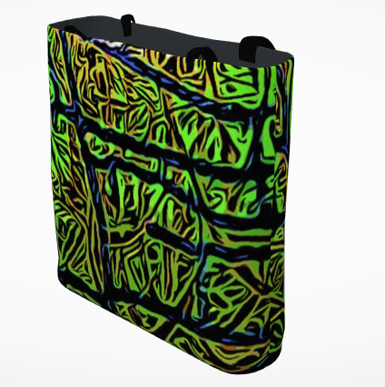 Art Tote Bag by thelionbody® featuring vibrant artistic designs and spacious interior.