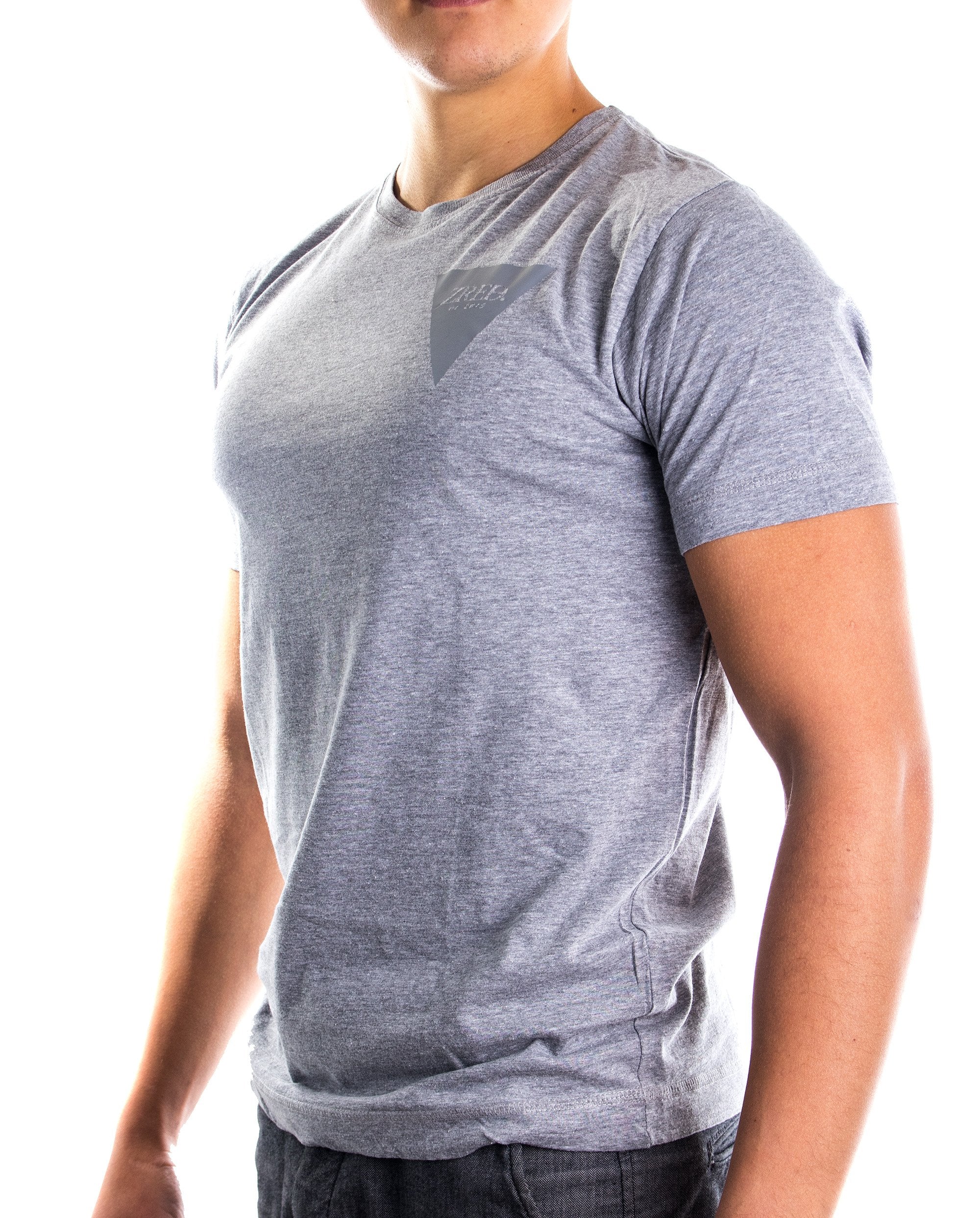 Back to Classic Shirt in grey for men, featuring a relaxed fit and made from cotton and viscose blend.