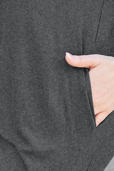 Basic Bae Full Size Round Neck Short Sleeve Dress in a solid color with pockets, showcasing its casual style and comfortable fit.