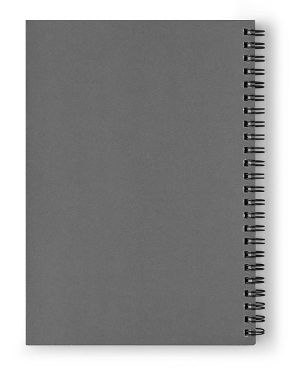 Beach House Cottage Spiral Notebook with artistic front cover and gray back cover, featuring lined pages and a storage pocket.