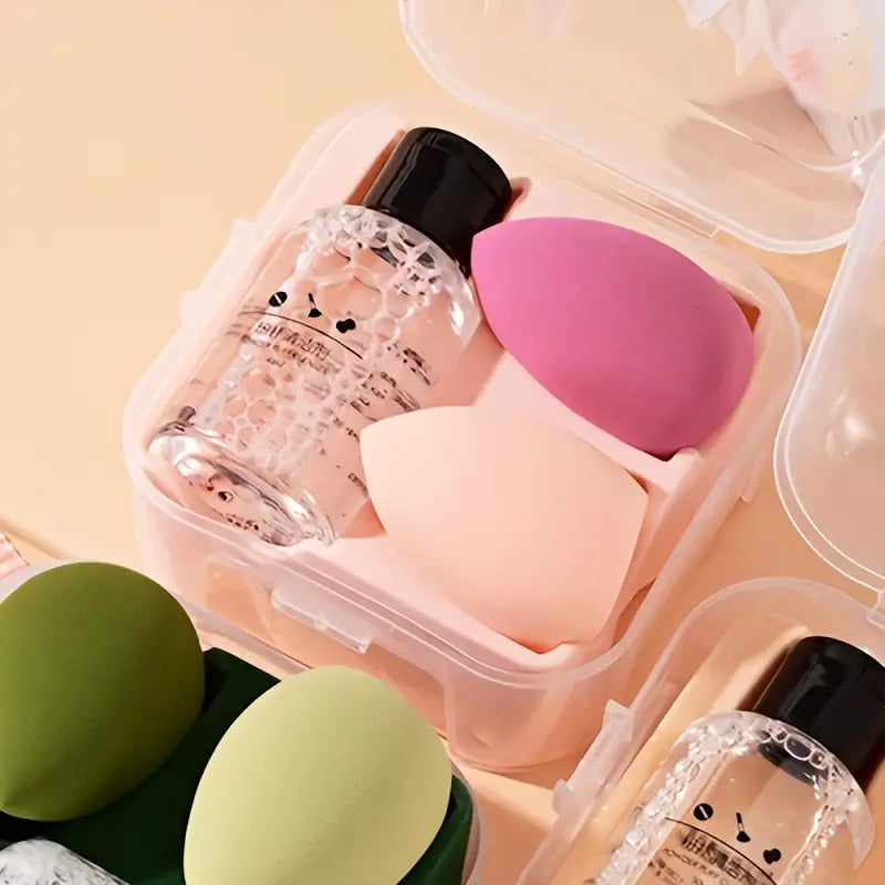 Beauty Blender and Cleaning Agent Kit featuring a makeup sponge and cleaning solution for flawless application and easy cleanup.