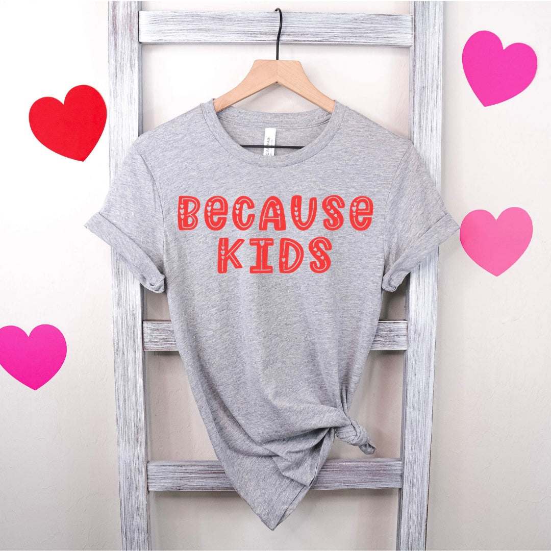 Kids' Valentine's Day themed t-shirt, long sleeve, pullover, and hoodie in vibrant colors and fun designs.