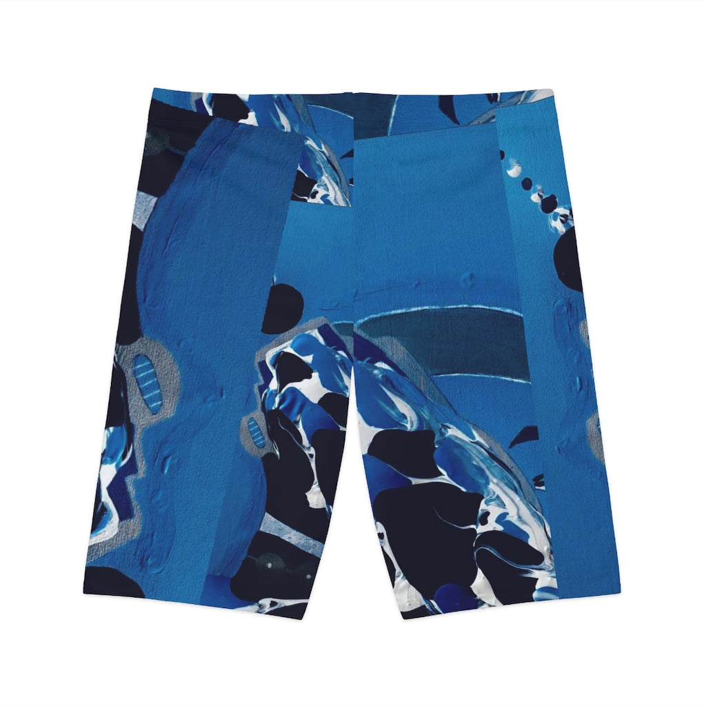 Bike Shorts Hosea Artista Collab featuring a stretchy fabric, mid-waist fit, and above-the-knee length, designed for comfort and style.