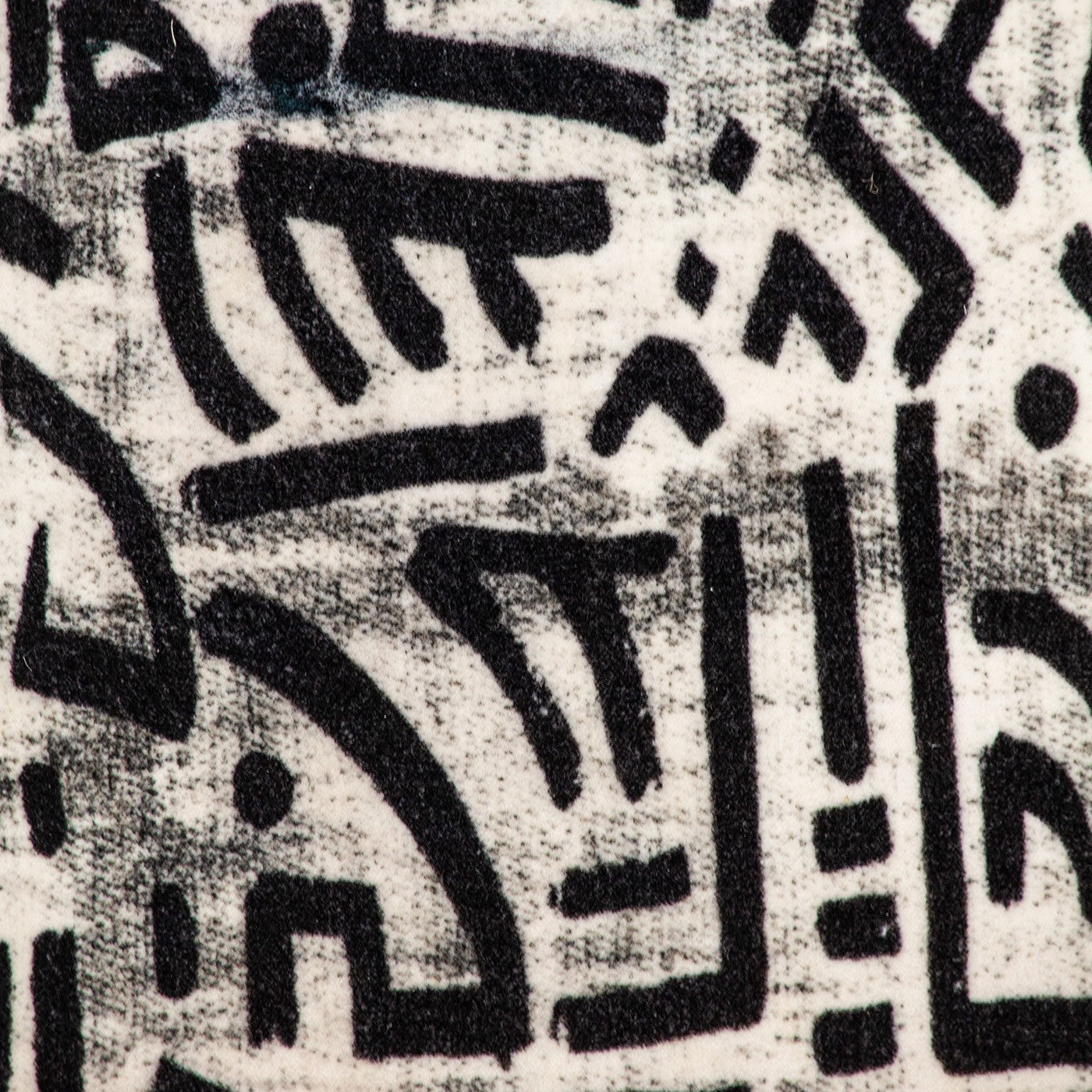 Black and white abstract velvet throw pillow with a modern design, featuring a soft velvet front and beige cotton canvas back.