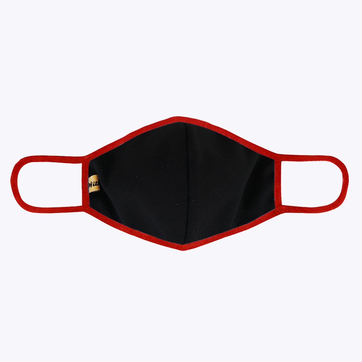Black Red 3-Layered Filter Face Cover-PM2015 showcasing its stylish design and layered construction for protection.