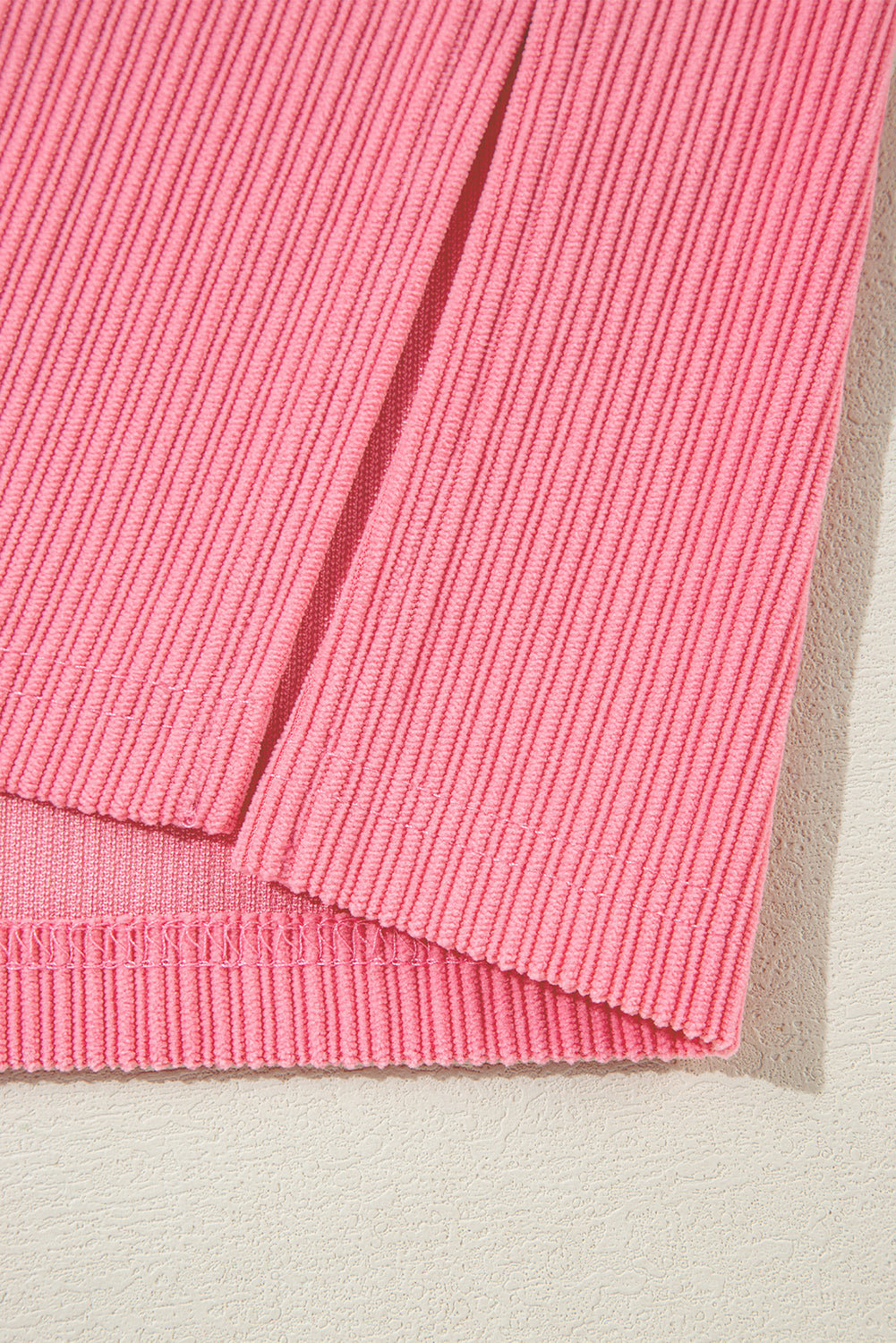 Bonbon Corduroy Button-Up Shacket featuring flap details and side splits, showcasing its stylish design and texture.