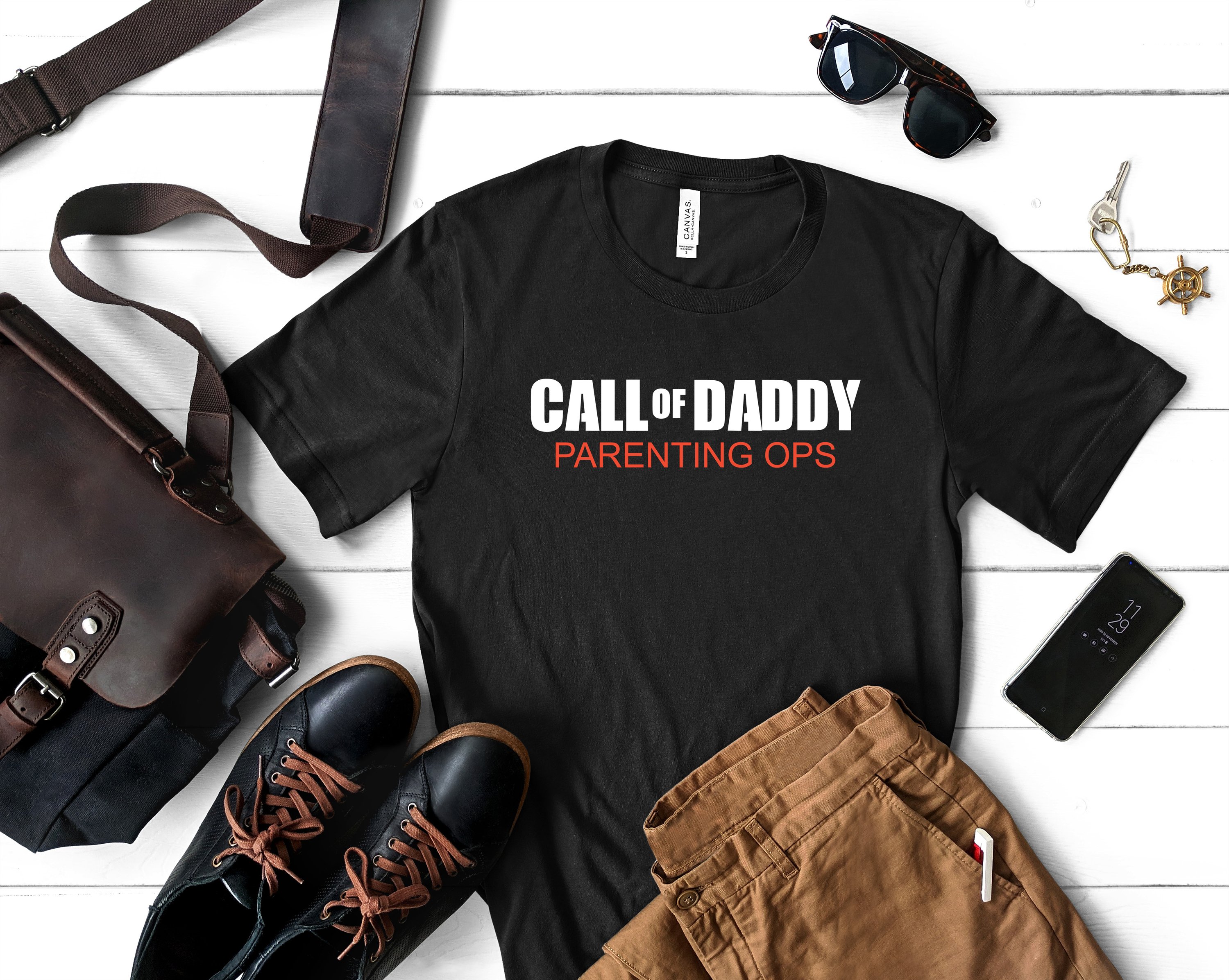 Call OF Daddy Parenting Ops Tee featuring a fun design, unisex fit, and high-quality print, perfect for proud parents.