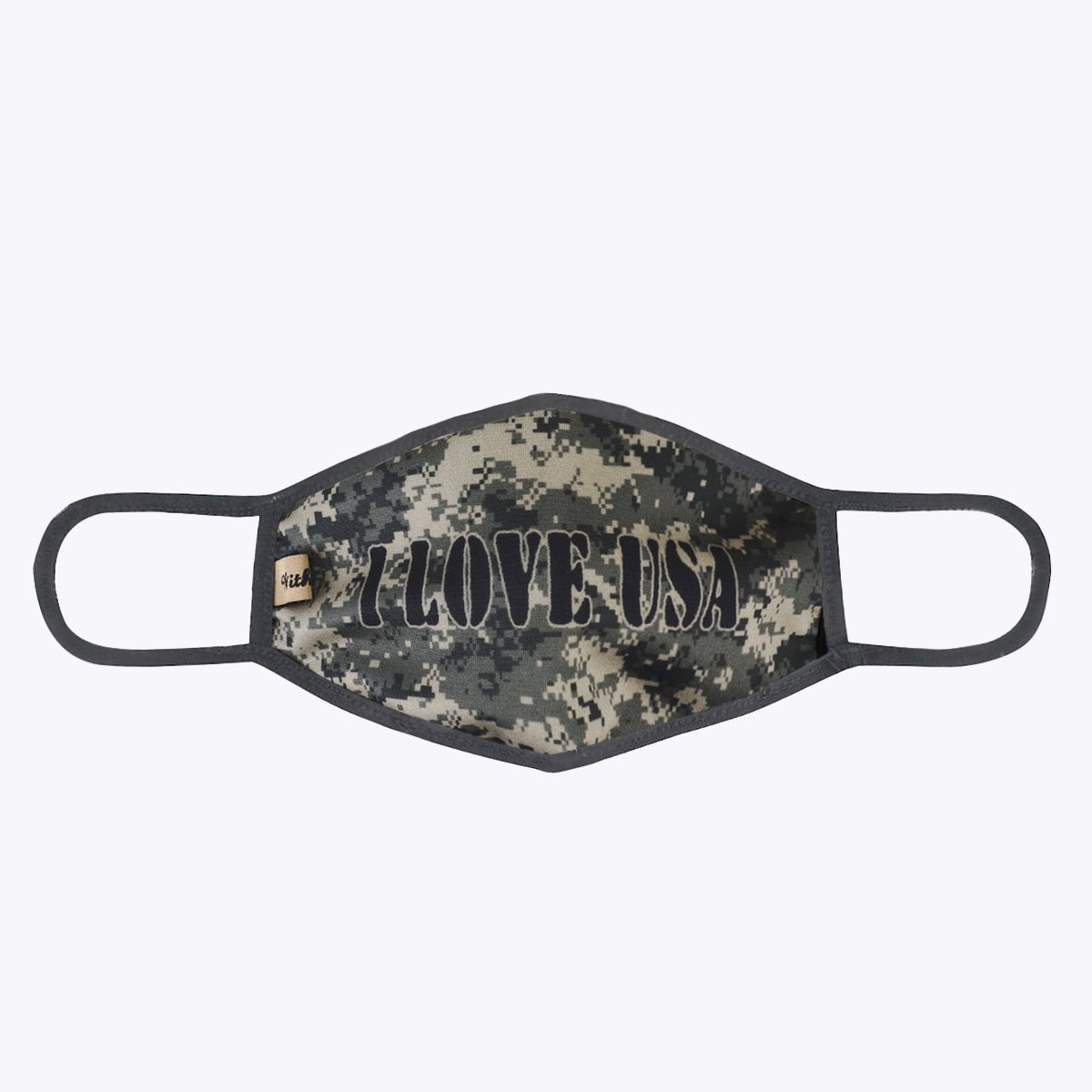 Camo USA 3-Layered Face Cover featuring a unique camouflage print, made from polyester and cotton, designed for comfort and protection.