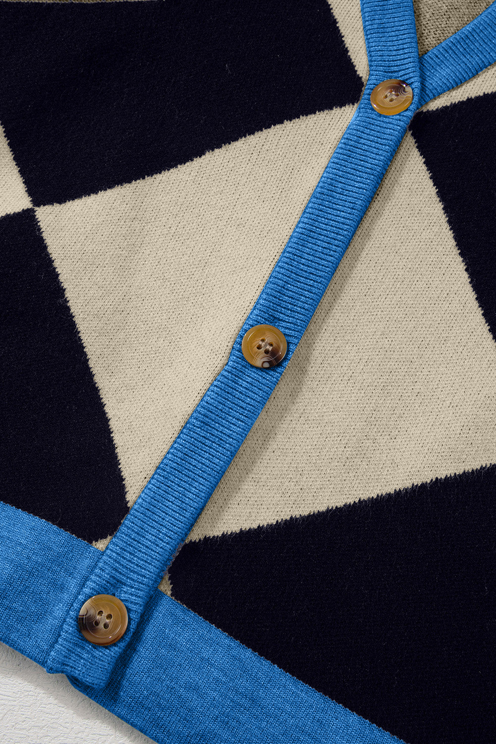 Checkered Button Up Long Sleeve Cardigan with pockets, showcasing a stylish design and comfortable fit.