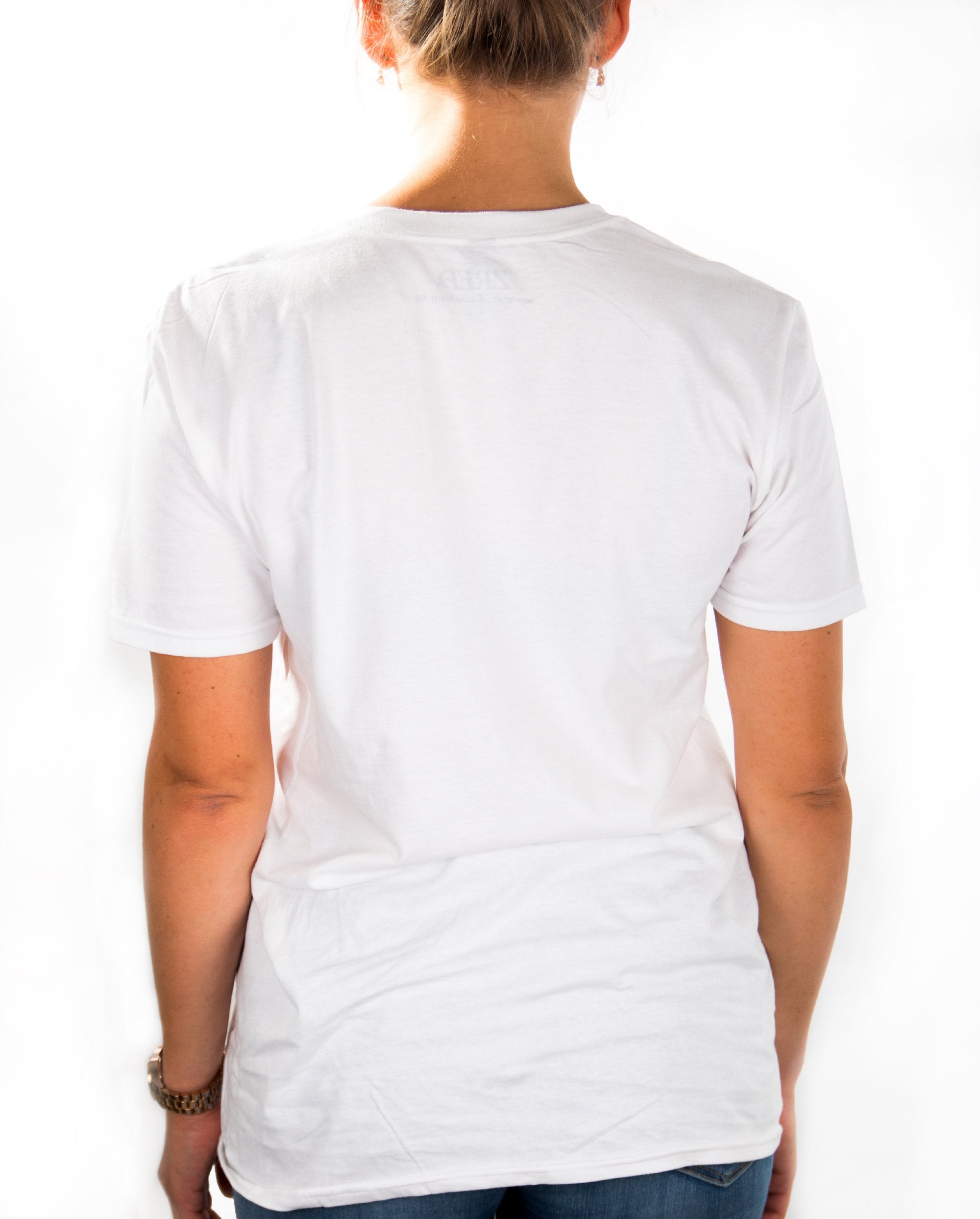 Damen Classic Shirt v1 in Schwarz/Weiß, aus 100% Baumwolle, stilvoll und bequem.