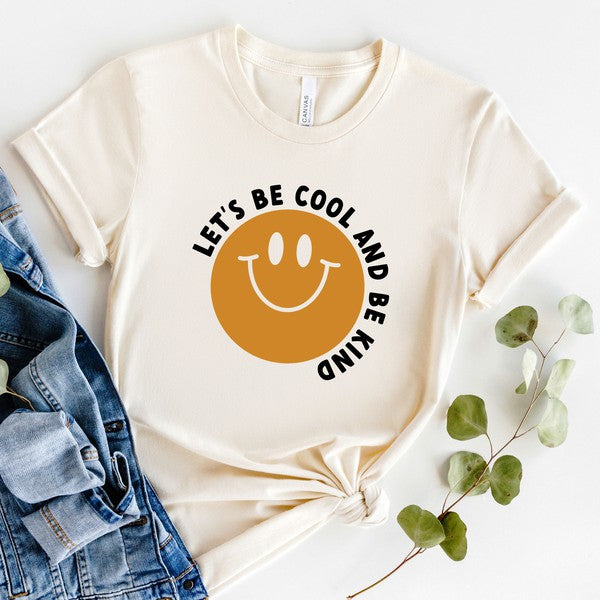 Cool and Kind Short Sleeve Graphic Tee featuring a stylish graphic print, perfect for casual wear.