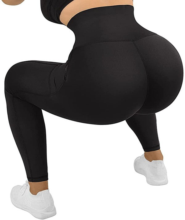 Plus size corset leggings body shaper with thick elastic waistband, designed for tummy control and comfort, available in multiple colors.