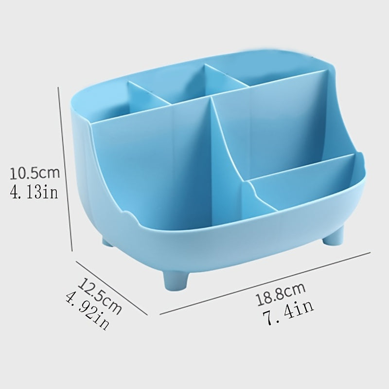 A sleek, polished countertop organizer and phone holder made of lightweight plastic, designed for hanging mount use, ideal for kitchens and offices.