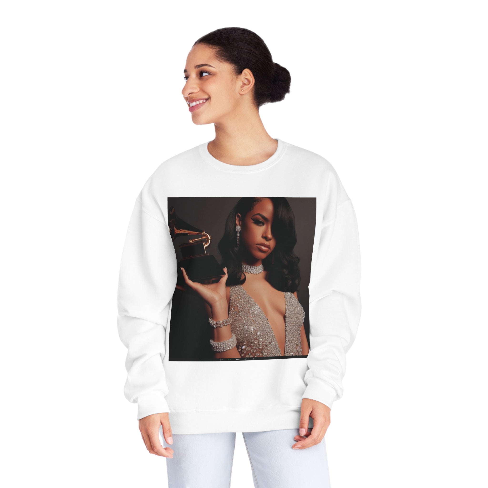 A cozy Crewneck Sweatshirt made from soft NuBlend® fleece, showcasing its classic design and comfortable fit.