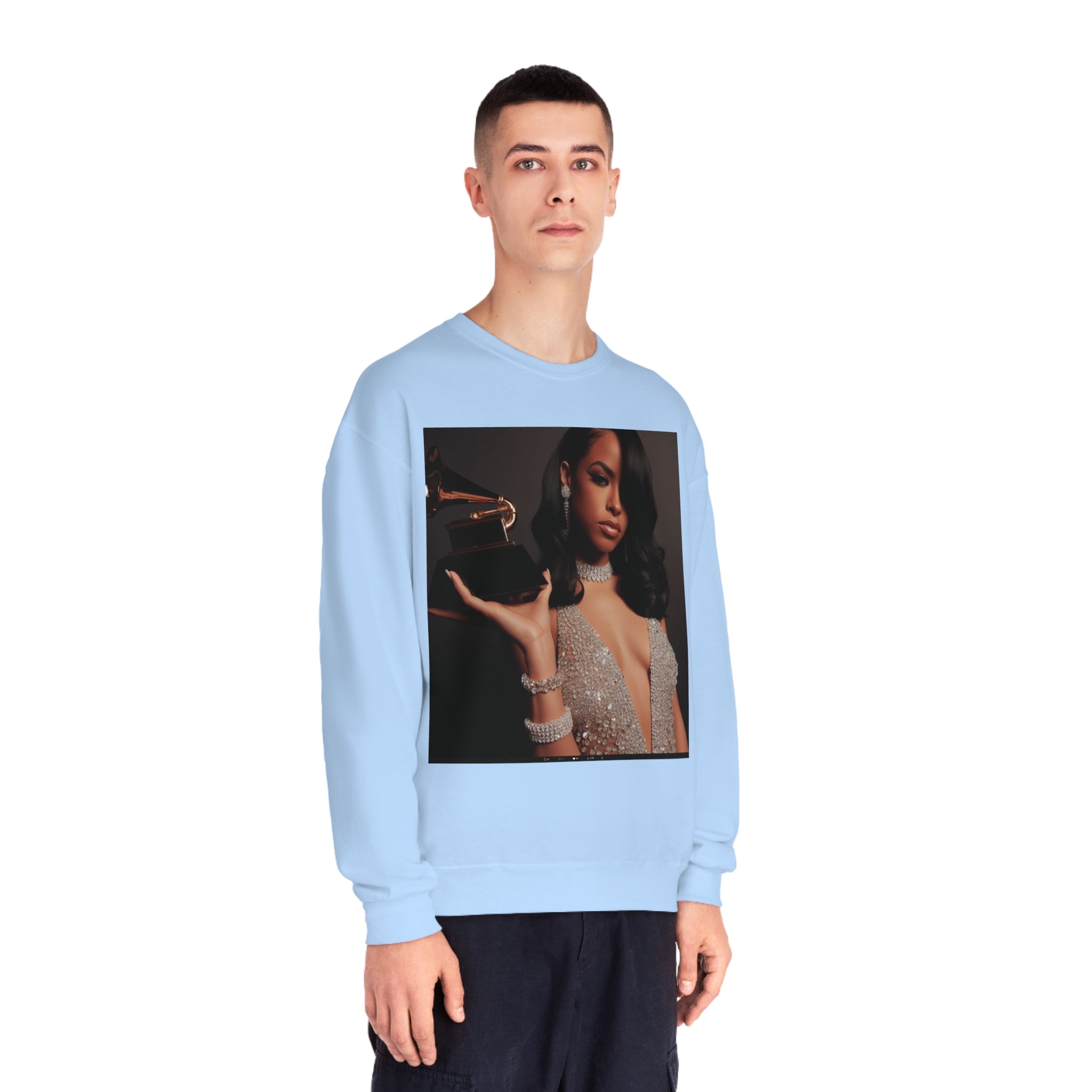 A cozy Crewneck Sweatshirt made from soft NuBlend® fleece, showcasing its classic design and comfortable fit.