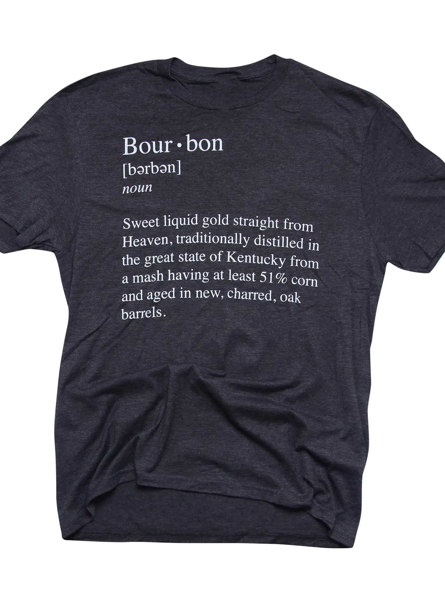 Define Bourbon Tee featuring a stylish unisex design, printed in the USA, showcasing quality craftsmanship and comfort.