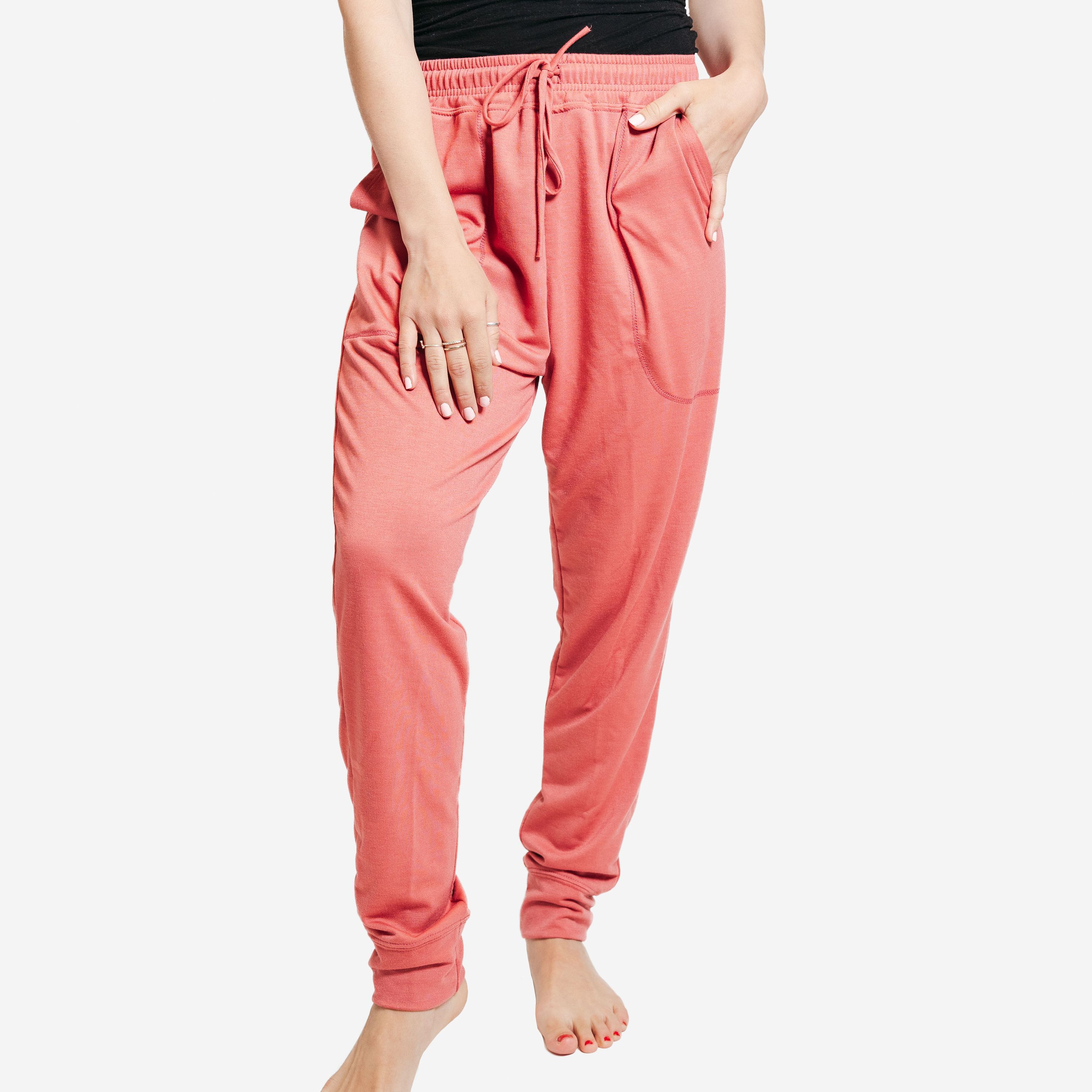 Deep Pocket Joggers Rosette in soft fabric with deep pockets and drawstring waistband, perfect for lounging or casual outings.