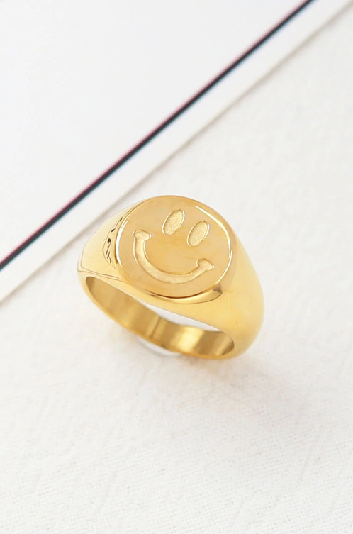 Elegant gold color ring ART2096 made of stainless steel, showcasing a sleek and modern design.