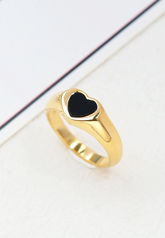 Elegant gold color ring ART2107 made of stainless steel, showcasing a modern design suitable for various occasions.