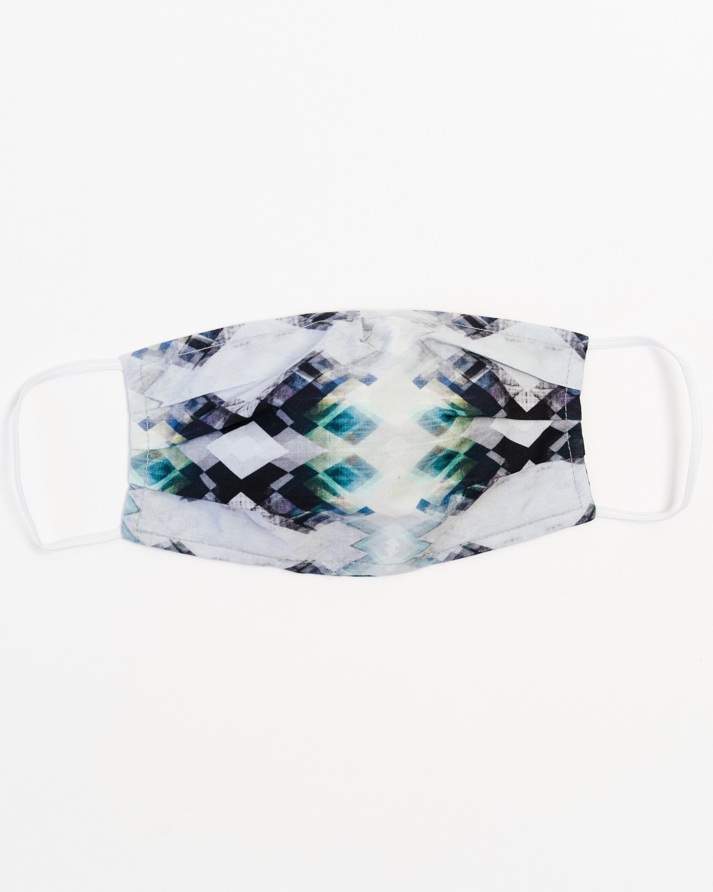 Enlighten Face Mask made of breathable cotton with stylish prints, featuring pleats for comfort and a pocket for filters.