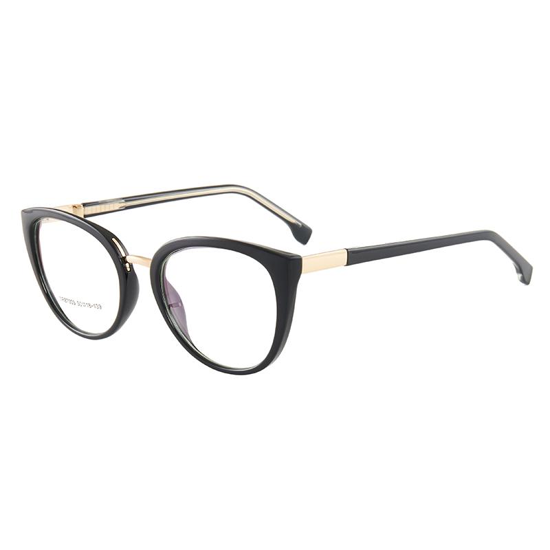 EP Personality Trend Retro Lady Cat Eye Glasses with flat lenses, stylish design, and blue light blocking features.
