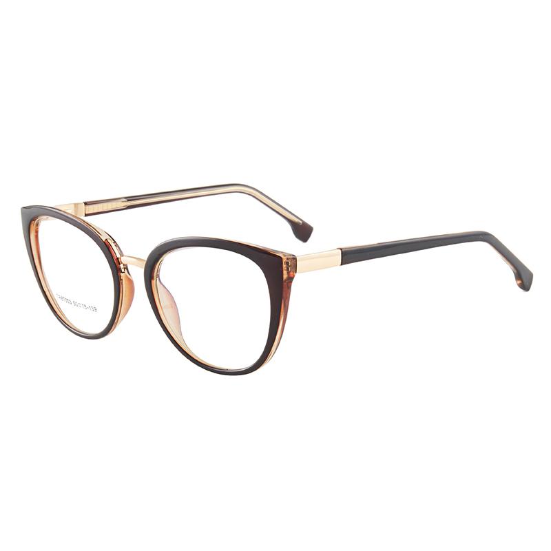 EP Personality Trend Retro Lady Cat Eye Glasses with flat lenses, stylish design, and blue light blocking features.