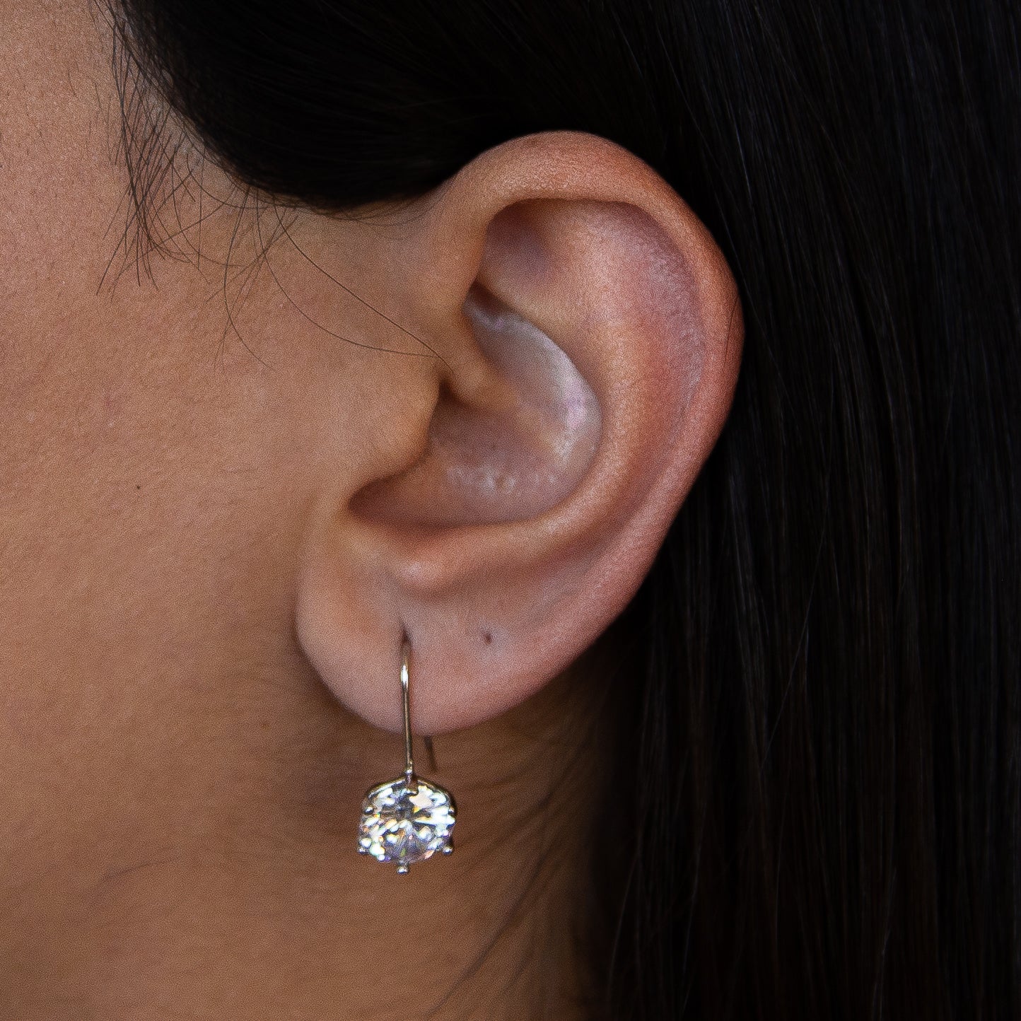 Elegant Eternal Radiance Silver Dipped Earrings showcasing a radiant shine, crafted in Italy.