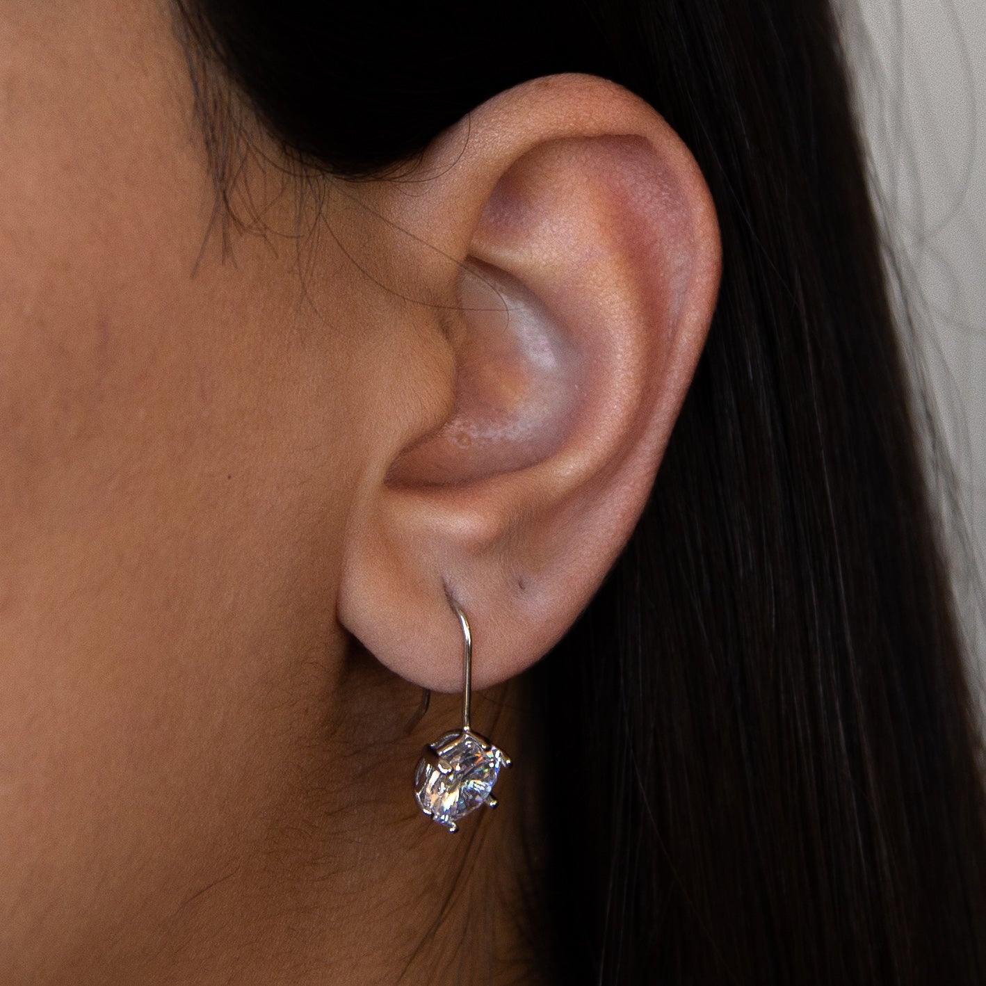 Elegant Eternal Radiance Silver Dipped Earrings showcasing a radiant shine, crafted in Italy.