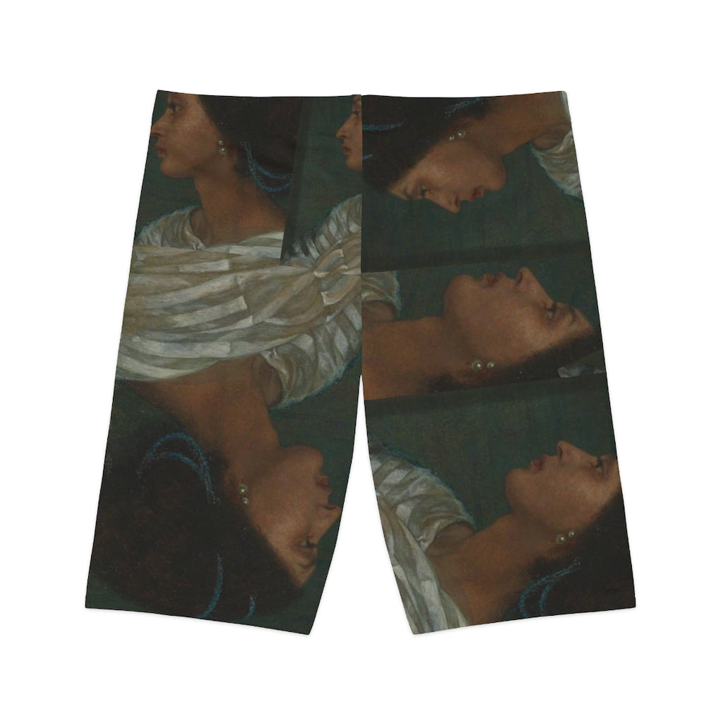 Fanny Eaton Shorts for women, showcasing a stylish above-the-knee design with a comfortable mid-waist fit, made from stretchy fabric.