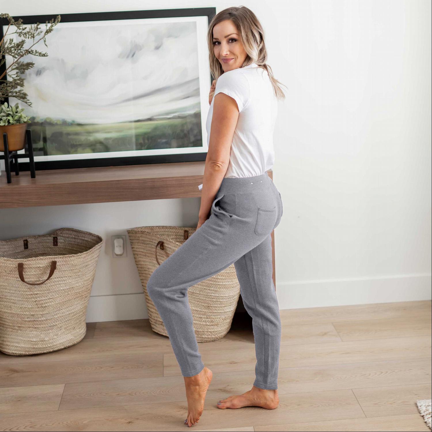 Fitted Drawstring Sweats with Pockets in a stylish design, showcasing the drawstring waist and tapered ankles.