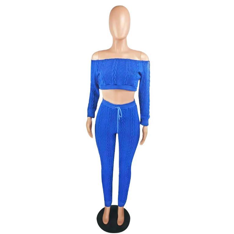 Glamaker Red Off Shoulder Knitted Jumpsuit featuring long sleeves and lace-up decoration, perfect for autumn and winter fashion.