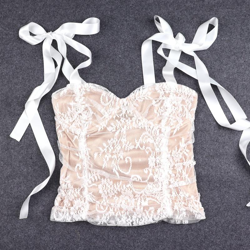 Glamaker white flower print v neck short blouse for women, featuring a floral design and sleeveless style.