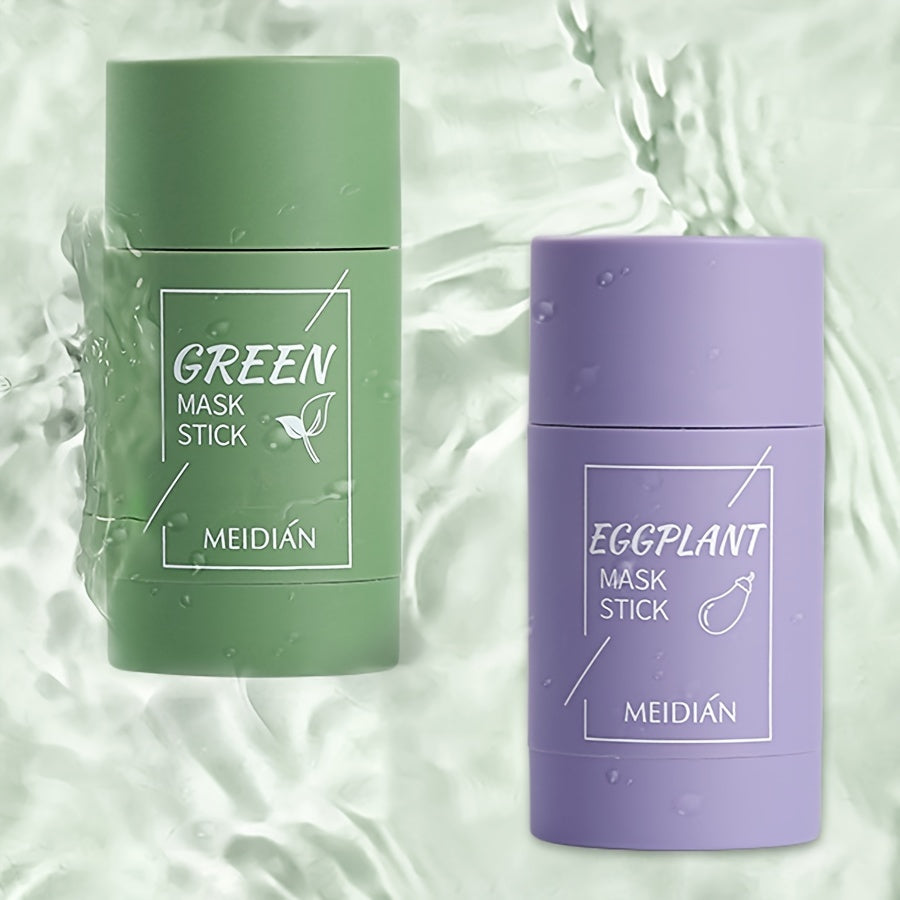 Green Tea and Eggplant Purifying Clay Stick Mask in a sleek stick format, designed for easy application and effective skincare.