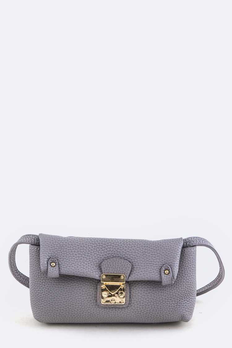 Stylish Grey Makyai Bag made from durable polyurethane, featuring a sleek design and compact dimensions.